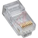 RJ45 Cat6 2 piece Round Solid 3 Prong Plug (8P8C) 25PK