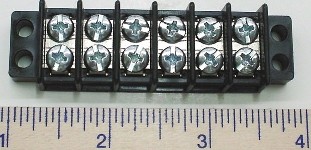 30 Amp Dual Row Terminal Blocks 6 position .375 spacing