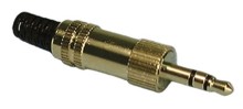 GOLD STEREO 1/8" PLUG 2/PKG