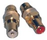 GOLD RCA BULKHEAD JACK 2/PKG RED/WHITE