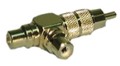 GOLD Adapter, RCA (M) to (2) RCA Jacks "T"