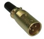 IN-LINE MALE XLR MIC CONNECTOR GOLD
