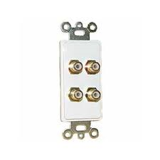 4 RCA {2R,2W} PLATE-WHITE FEED THRU