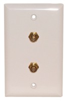 2 GOLD F WALL PLATE 3GHz WHITE 