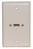 STD. WALL PLATE HDMI, SOLDERLESS - WHITE