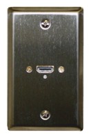 STD. WALL PLATE HDMI, SOLDERLESS - STAINLESS STEEL