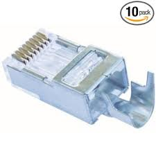 Shielded EZ-RJ45 for CAT5e & CAT6 with External Ground  10PK
