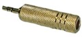 GOLD STEREO ADAPTOR 1/8 PLUG to 1/4 JACK