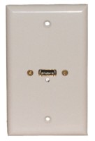 STD. WALL PLATE HDMI, SOLDERLESS - WHITE
